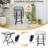 Edelberto Square Glass Outdoor Folding Bistro Table