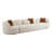 Tov Furniture Fickle Cream Boucle 3-Piece Modular Sofa-88510860