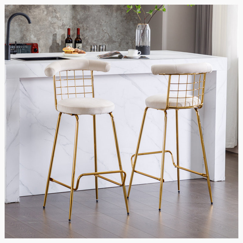 Tabouret de comptoir Benfer 32, Blanc