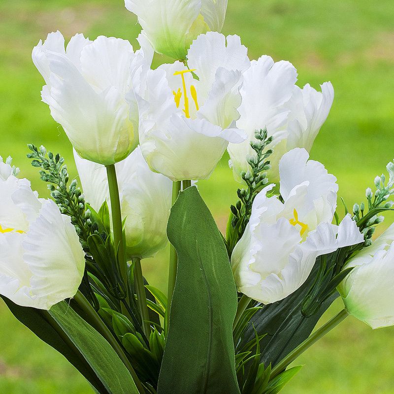 Faux Silk Tulip Arrangement in Pot