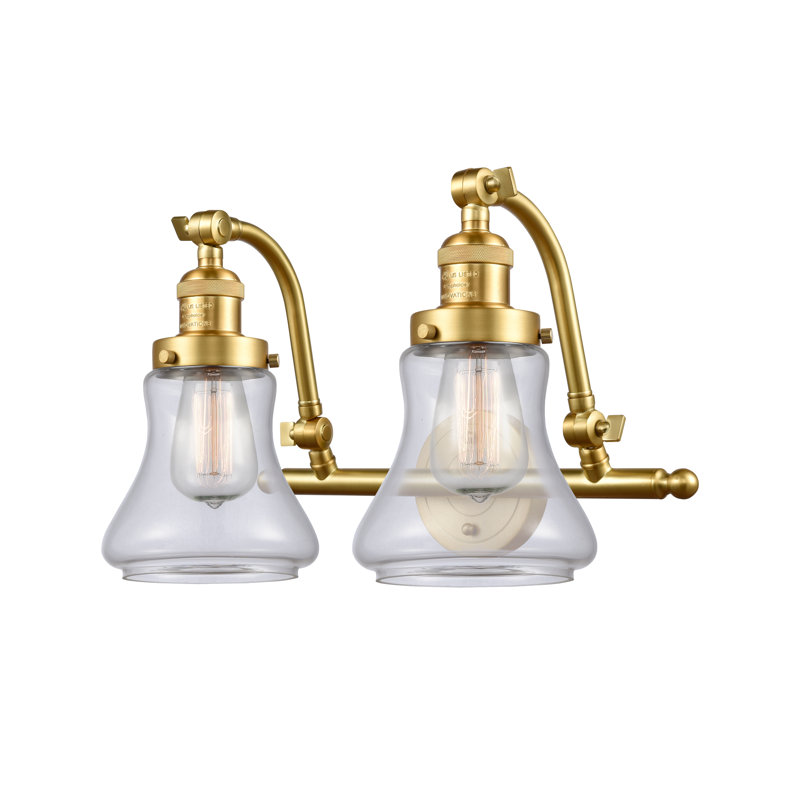 Edda 2 - Light Dimmable Vanity Light, Clear, Satin Gold, Bulb Not Included
