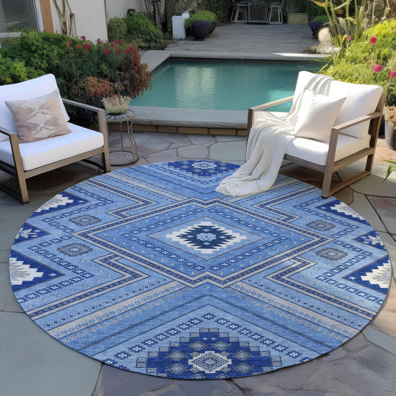 Tapis intérieur / extérieur Chayden Chantille ACN1010, Rond 8 pi