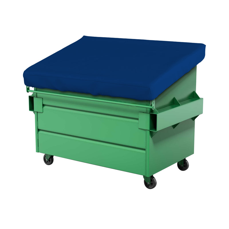 Heavy Duty Multipurpose Outdoor Dumpster Cover, Durable & UV Resistant Waterproof Trash Can Cover, 6" H x 51" W x 36" D, Blue