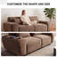 Canapé modulaire à assise profonde modulaire, Varnam-1025701476