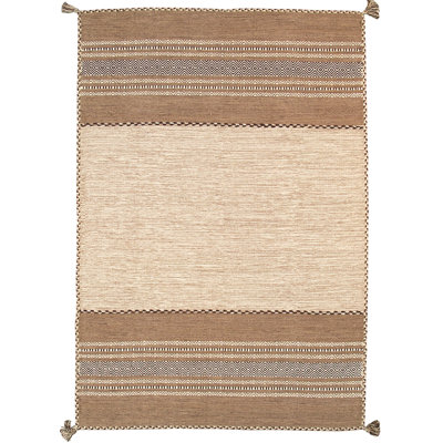 Kilim Hand Knotted Wool Striped Indoor Rug