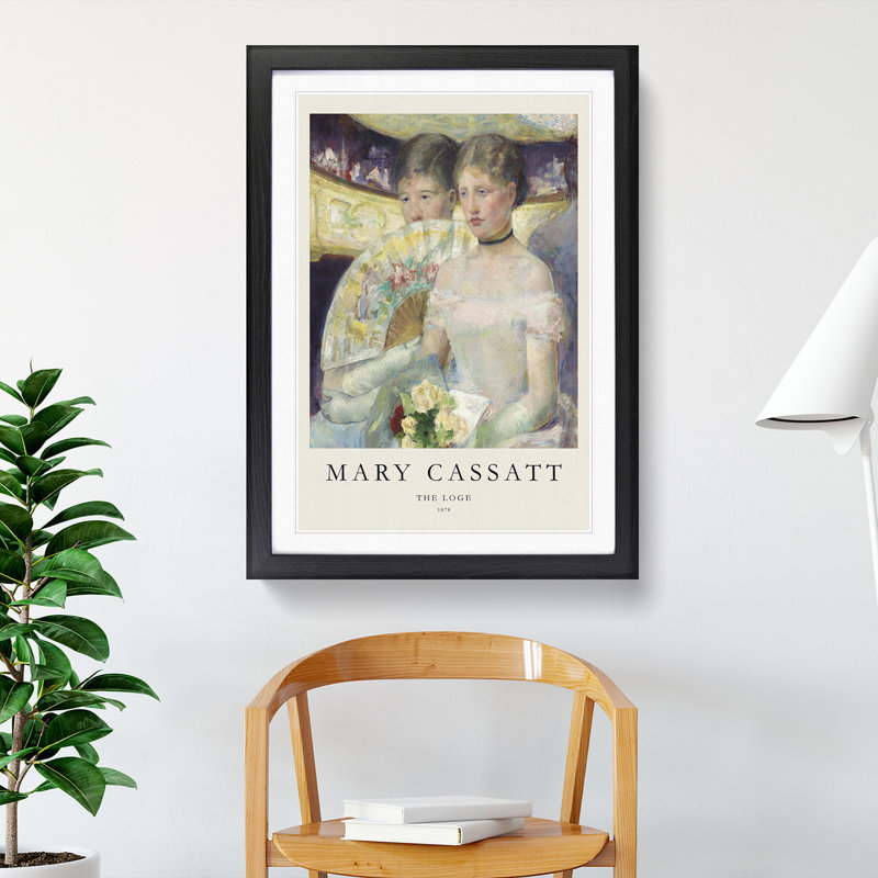 The Loge by Mary Cassatt - Picture Frame Painting, Black Framed, 36cm H x 27cm W x 2cm D