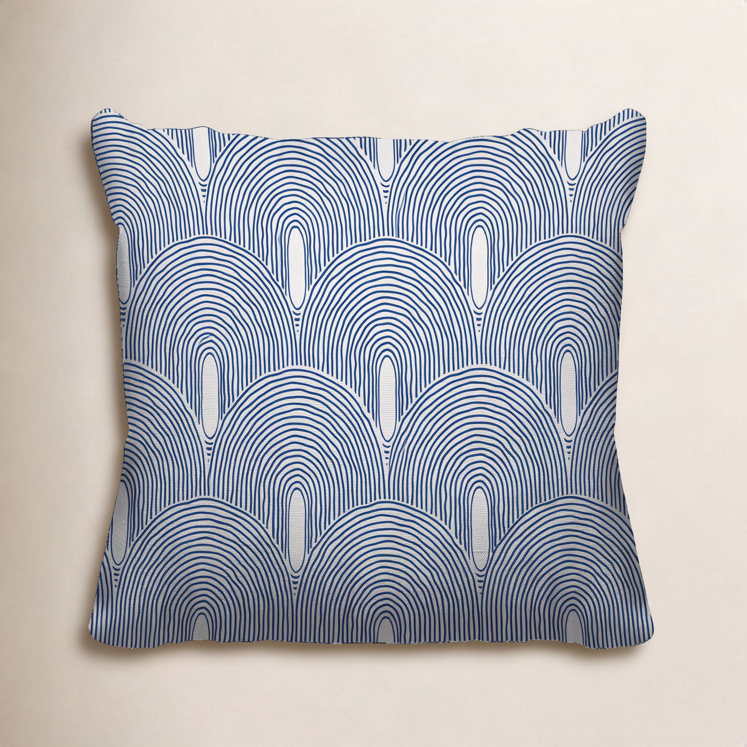 Limpo Starburst Indoor/Outdoor Throw Pillow, 16"H x 16"W, Navy Blue, Square