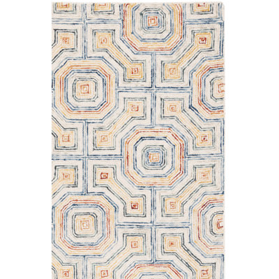 Deyoung Hand Tufted Wool Geometric Rug