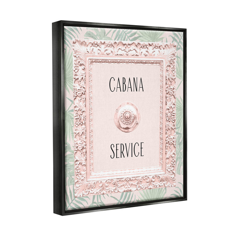 Cabana Service, feuilles tropicales, estampe numérique par Lil 'Rue, H 21 po x l 17 po x P 1,7 po