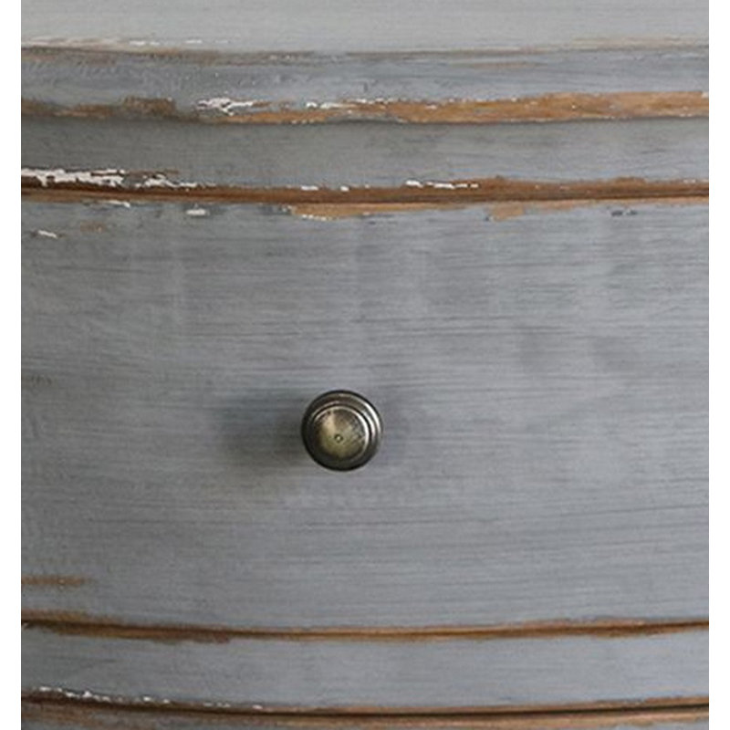 Armoire Bow, Laiton antique, Gris, H 34 po x l 43 po x P 20 po