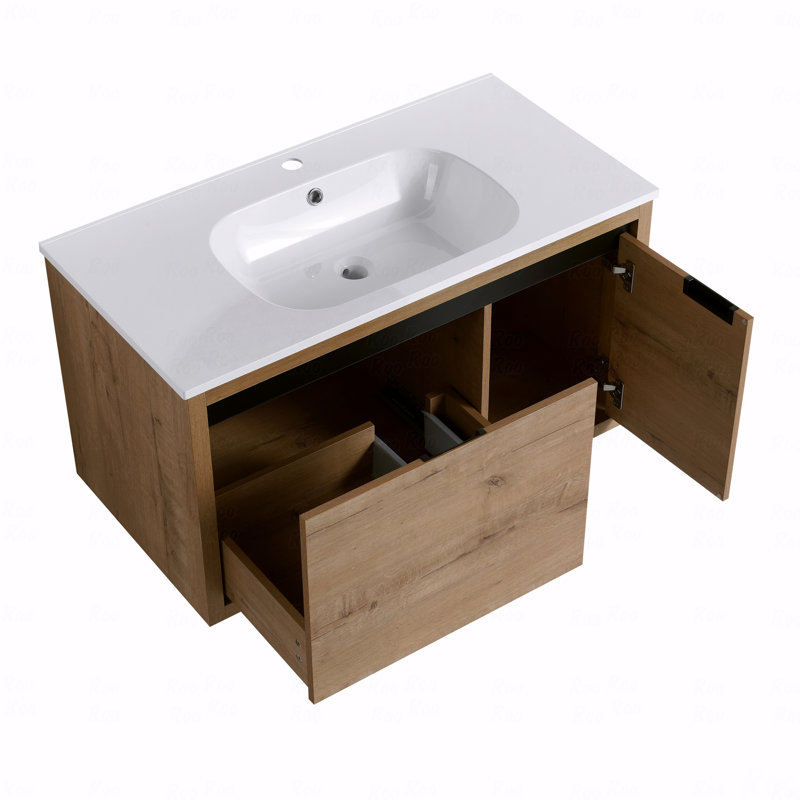 Meuble-lavabo mural 36 po avec lavabo gel