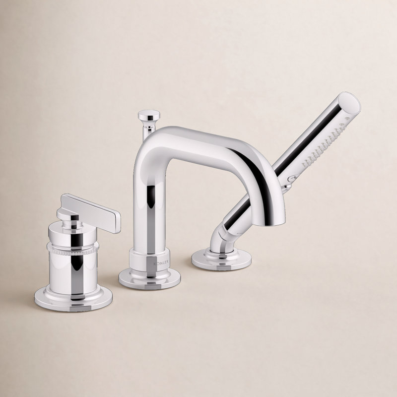 Robinet de baignoire à fixation sur le comptoir avec douchette Castia by Studio McGee, Chrome poli