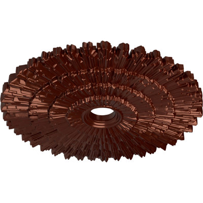 Endurathane Eryn Ceiling Medallion, 24 3/4"OD x 3 1/4"ID x 1 7/8"P (Fits Canopies up to 4"), Hand-Painted Antique Copper Finish
