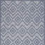 Tapis intérieur / extérieur bleu argyle 5 pi x 7 pi