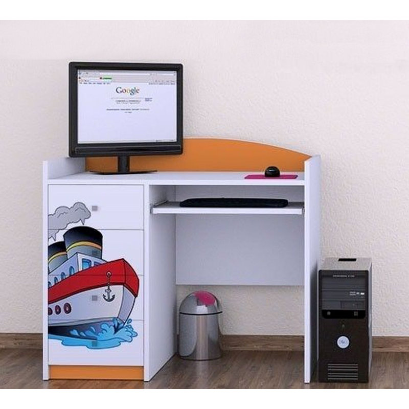 Hiro 100cm Computer Desk, Orange