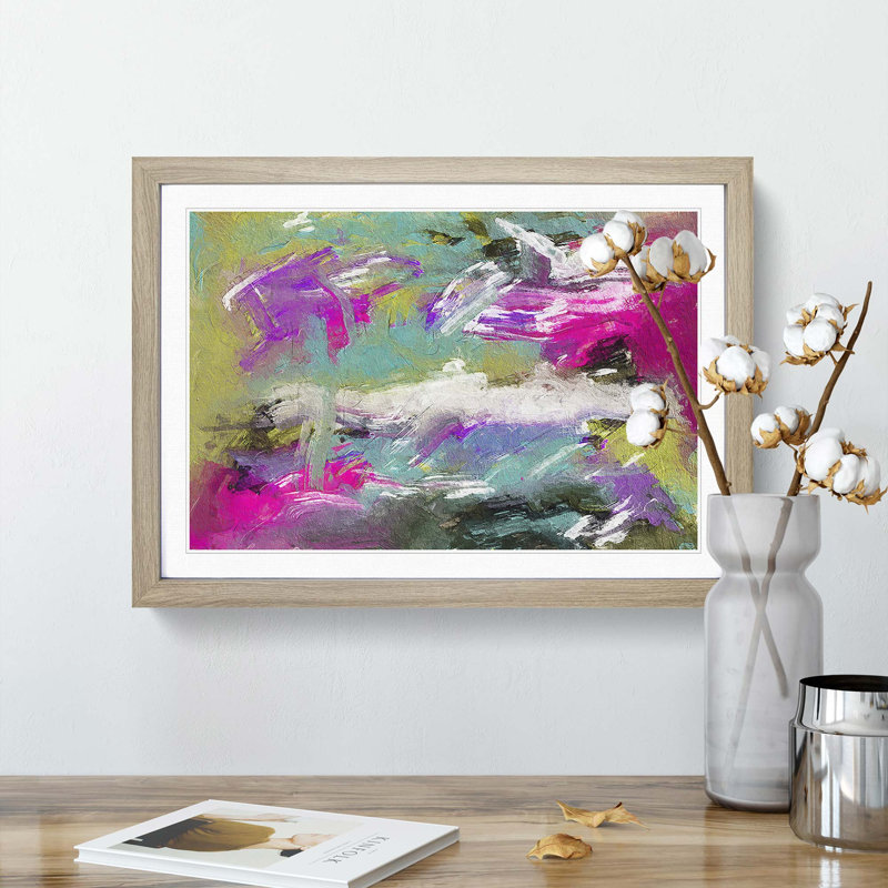 Abstract Vol.282 by S.Johnson - Framed Print, 24cm H x 33cm W x 2cm D, Oak Framed