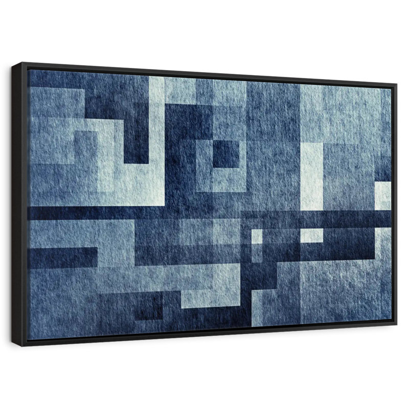 Avery - bleu abstrait créatif, H 9 po x l 13 po