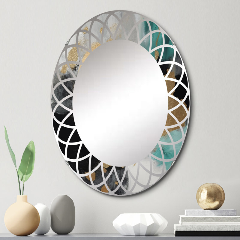 Vitsada - Miroir mural moderne ovale, 30 po x 20 po