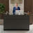 2 Person Rectangle Glass Reception Desk