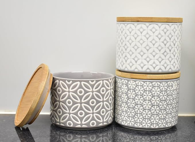 Bamboo Jar - Set of 3