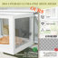 Boîte de fenêtre pour chat, clôture extérieure pour chat Catio avec moustiquaire résistante aux insectes qui convient aux cadres à double ouverture de 26 po à 43 po de large, perchoir de fenêtre avec toit transparent imperméable pour faire la sieste-1467494897