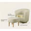 Fauteuil demi-tonneau pivotant avec repose-pieds Sharolynn-344291372