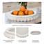 Sagebrook's Julienne Elegant 18" Windsor Carved Marble Tray, White Timeless Centerpiece for Any Setting