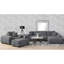 Canapé modulaire rembourré gris anthracite Plather