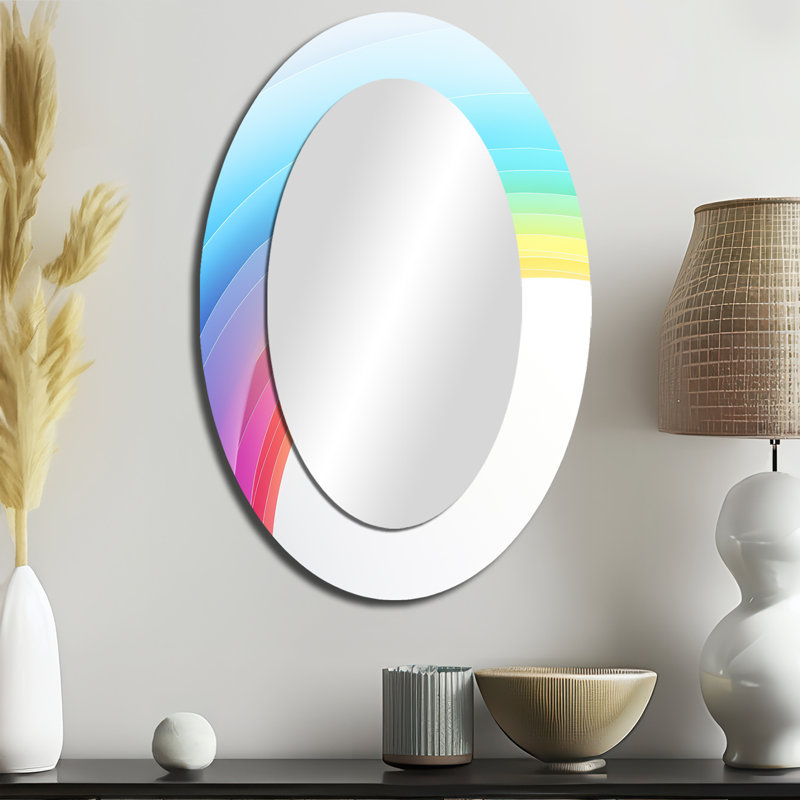 Miroir mural Rainbow Whispering Spectrum I - mauve, H 36 po x l 24 po