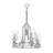 Elegant Modern Chandelier, Antiquation Finish, 19.7 x 19.7 inches | Durable Metal Body, Glass Cap, 4 x E27 Max 6W Sockets | Perfect for Glam, Industrial & Traditional Décor, IP20 Rated for Indoor Use