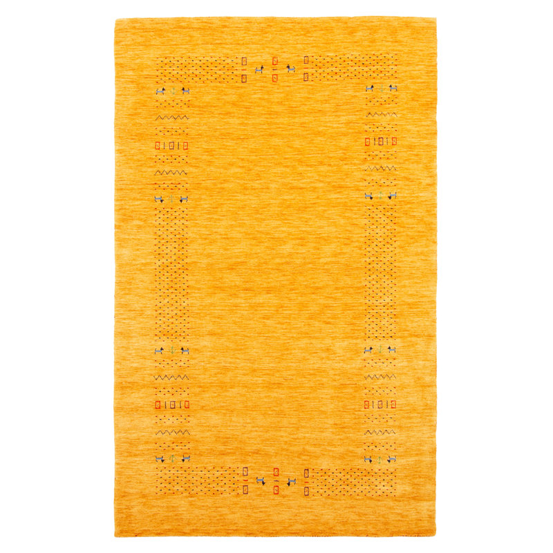 Tapis doré Kashkuli Gabbeh 4 pi 11 po x 8 pi 2 po