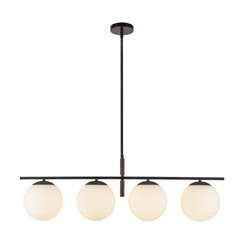 Luminaire suspendu linéaire 37 po Zuri, Noir