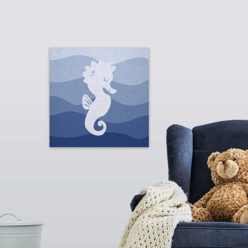 « hippocampe subaquatique de la chambre d’enfant », impression, H 16 po x l 16 po x P 1,25 po, Toile
