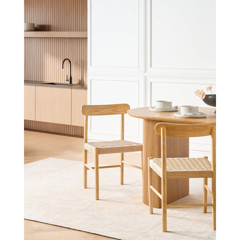 44cm H Polyester Upholstered Side Chair in Brown