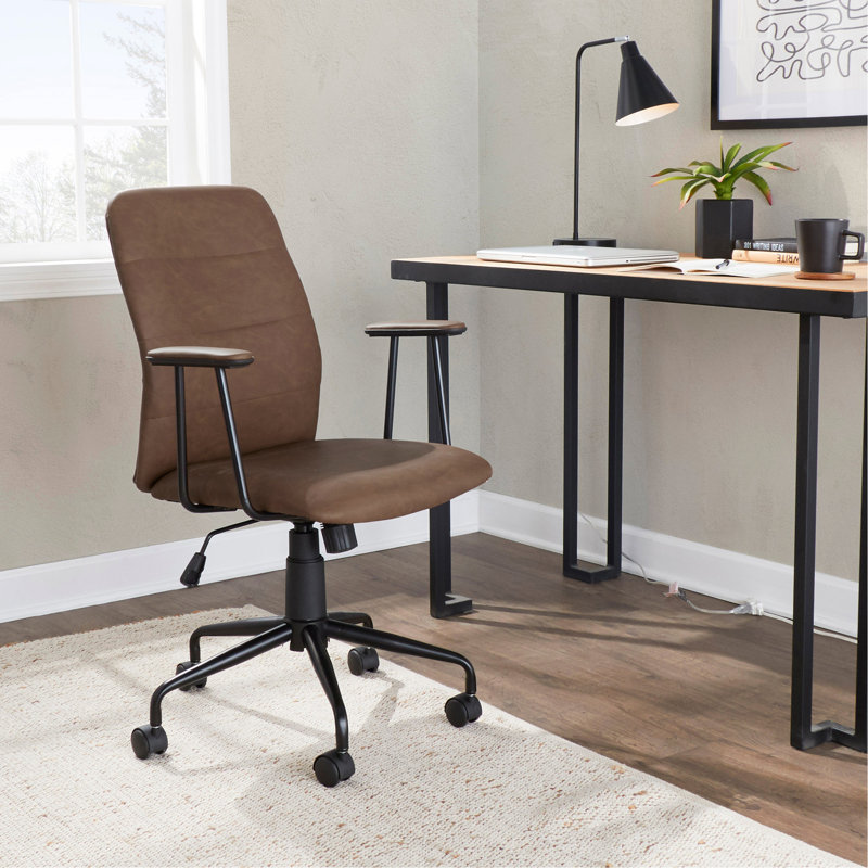 Chaise de bureau en similicuir espresso, Espresso
