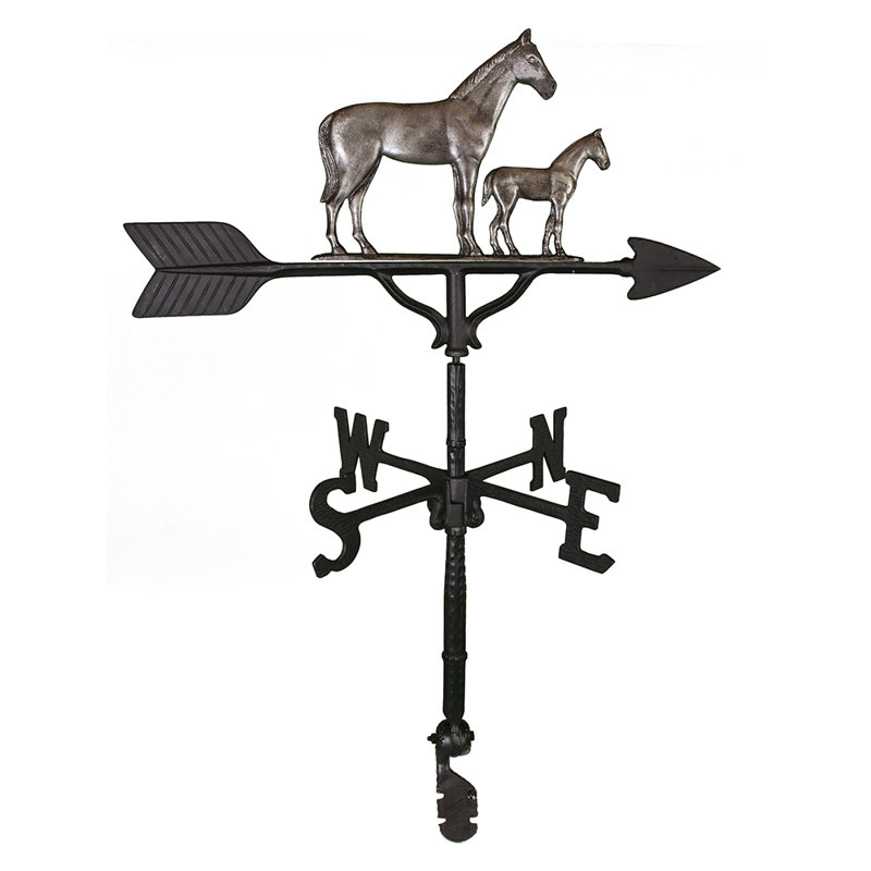 Mare and Colt Weathervane, Swedish Iron