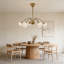 Lustre spoutnik linéaire moderne 6 lumières 29,5 po