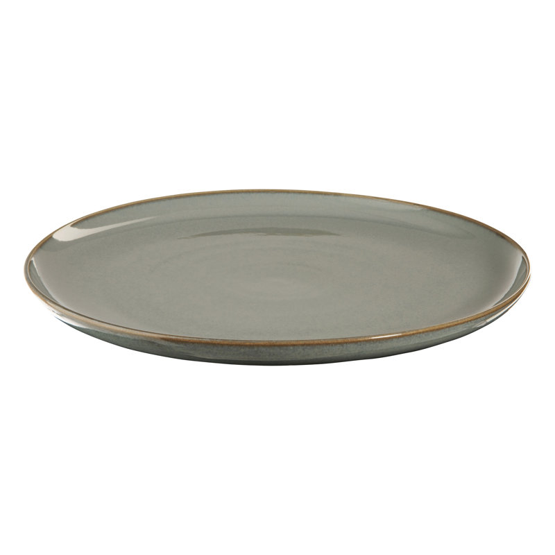 ASA Selection seasons eucalyptus plate, serving plate, stoneware, green, D 31cm