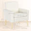 Chaise d'appoint rembourrée avec pieds en bois Teddy