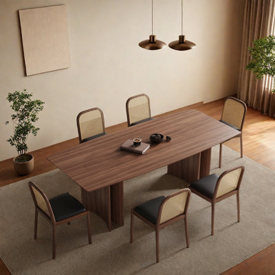 Graceful Solid Wood Multi-layer Dining Table Sets.