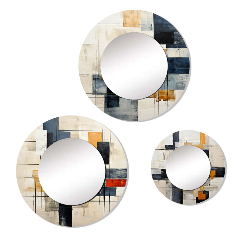 Vojin Metal Round Mirror
