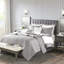 Literie 8 pièces très grand / très grand gris - rembourrage en microfibre douce et luxueuse pour courtepointe-124314864