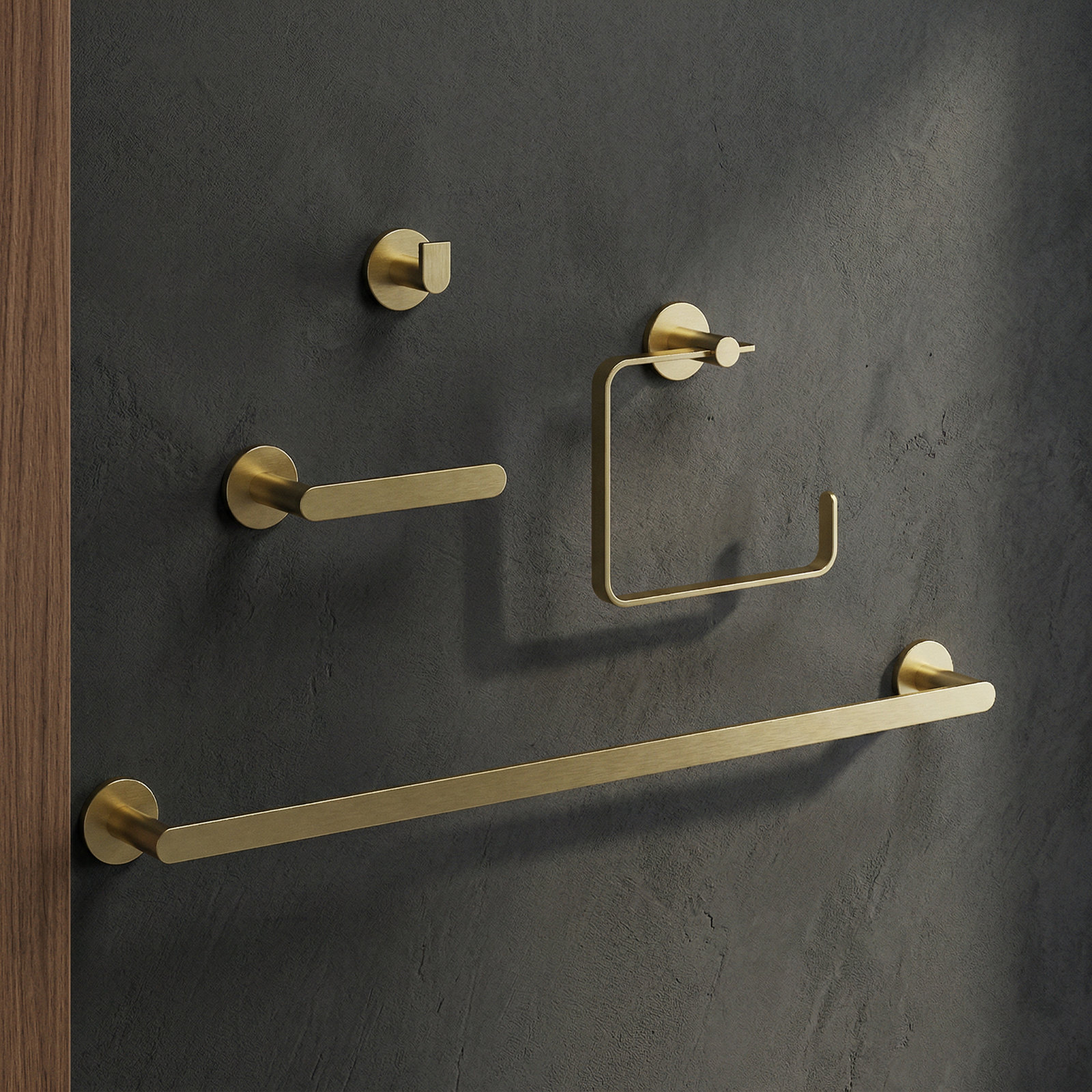 Arden 4-Piece Bathroom Hardware Set, Gold