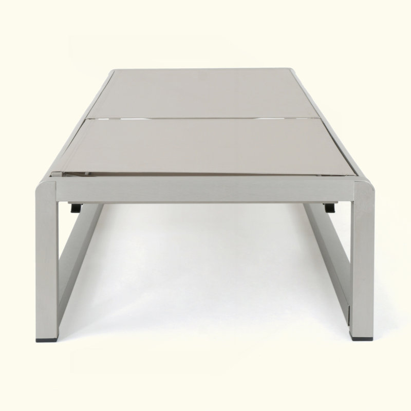 Outdoor Versatile Aluminum Chaise Lounge Set For Relaxation And Comfort, 2Pcs, Gray