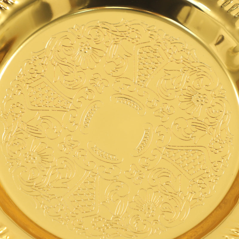 6pcs Round Serving Trays, Gold