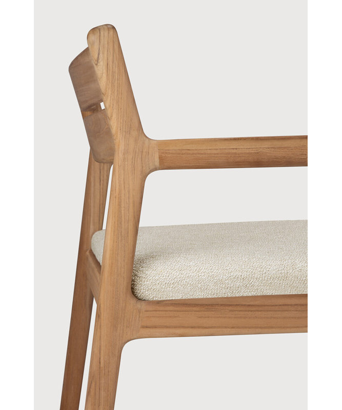 Jack Outdoor Teak Dining Armchair, Natural