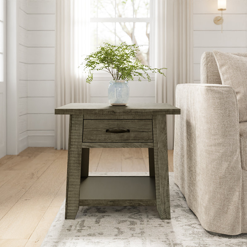Table de bout Braden, Bois flottant gris