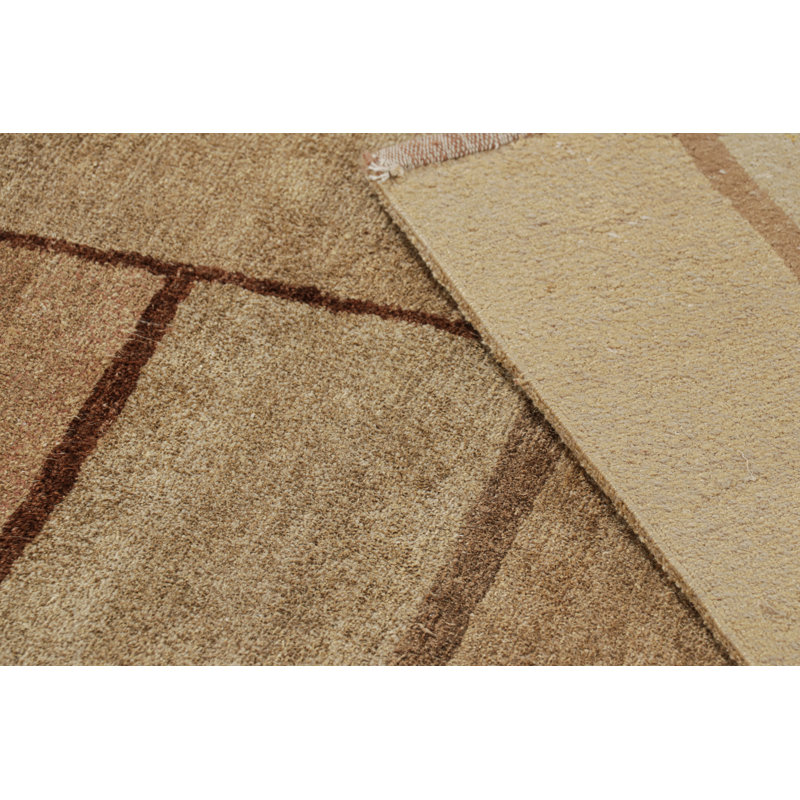 Rug & Kilim’S Modern Cubist Style Rug With Beige-Brown Geometric Patterns