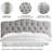 Linen Tufted Upholstered Headboard, Sturdy and Durable Solid Wood Headboard, Fabric Headboard Adjustable Height from 34“ to 43”, Modern Button Tufting Design Head Board-357638414-357638410