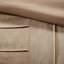 Édredon double beige avec nervures - zone de confort en simili suède à détails élégants 7 pièces